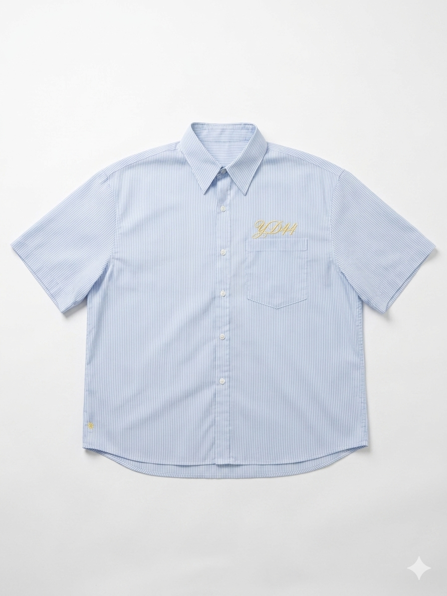 YD44 Embroidery Boxy Shirt