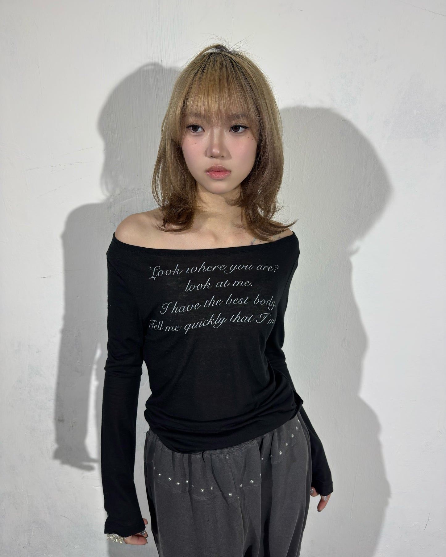 Lyrics off shoulder long Sleeve