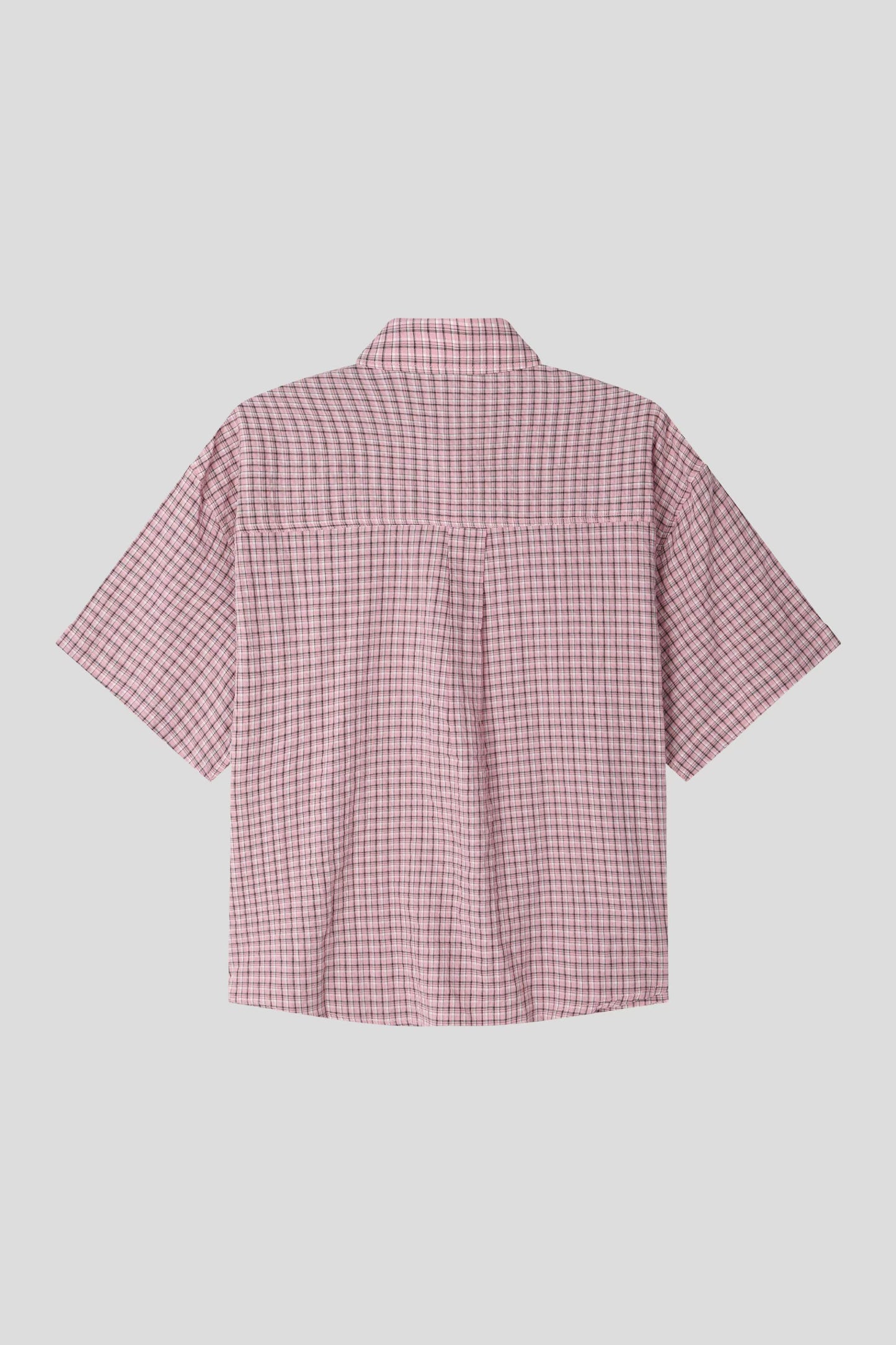 SS26 Double Pocket Checked Boxy Shirt