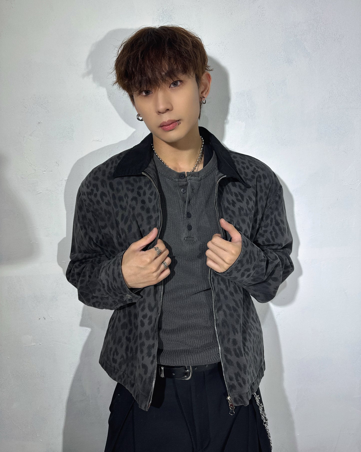 Leopard Print Worker Jacket