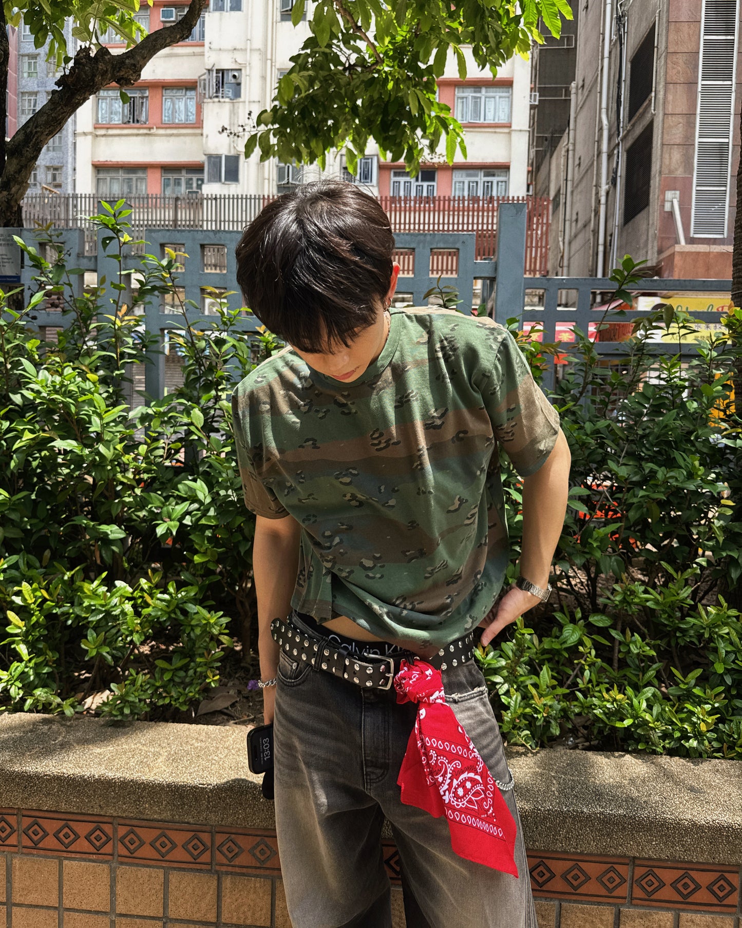 Camo Crop tee