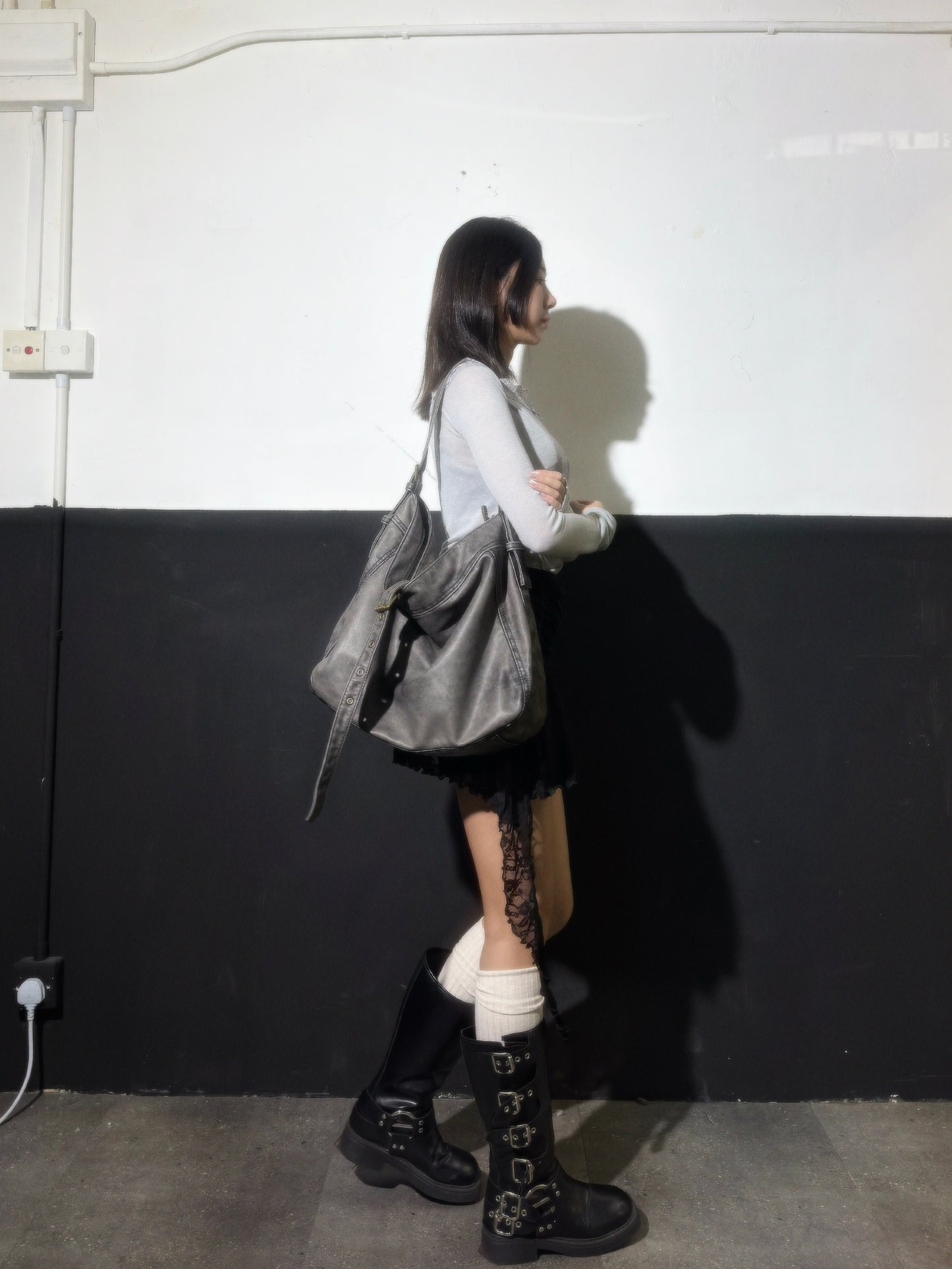 Washed Vintage 2 way Bag F01