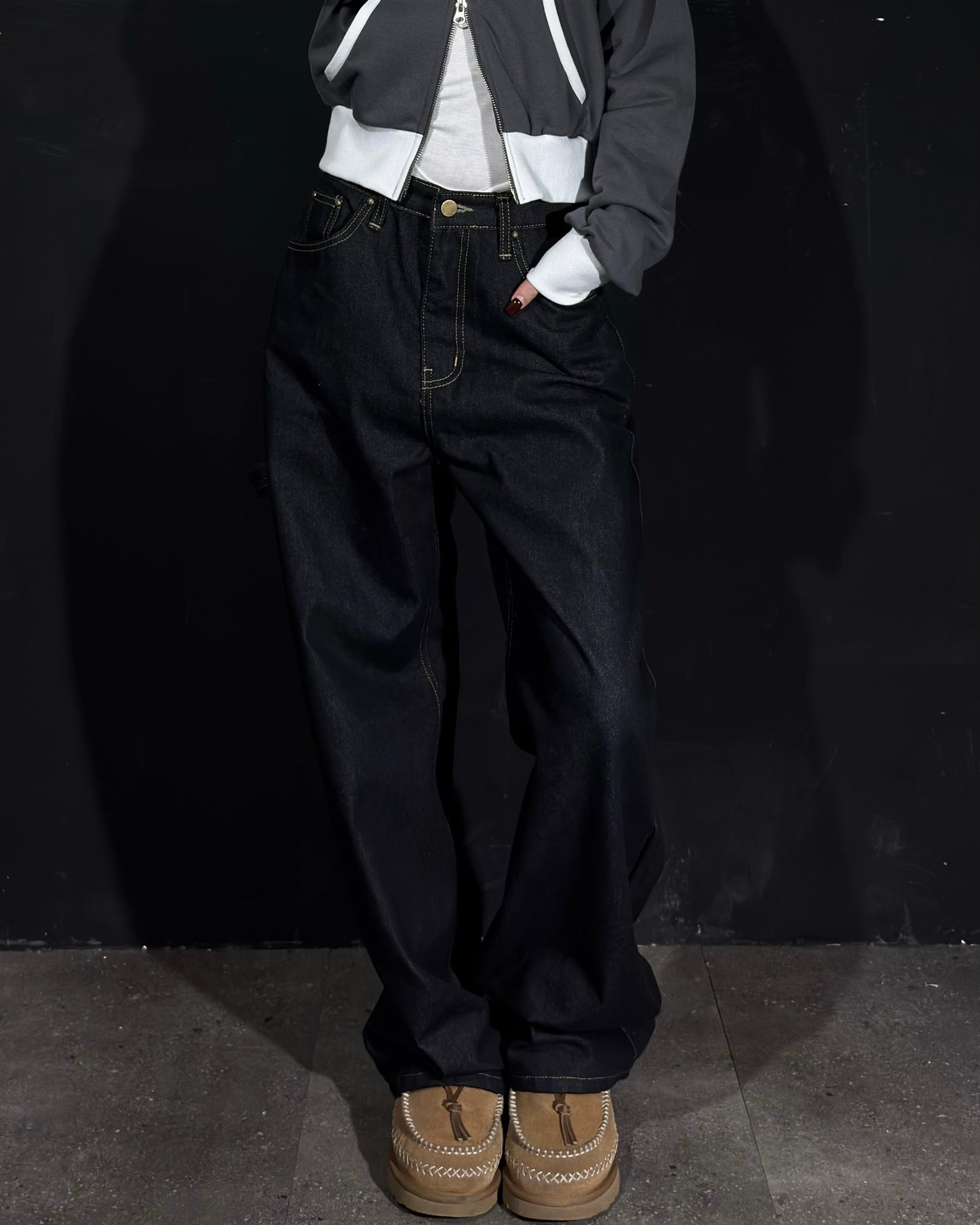 Embroidery UnWash Jeans