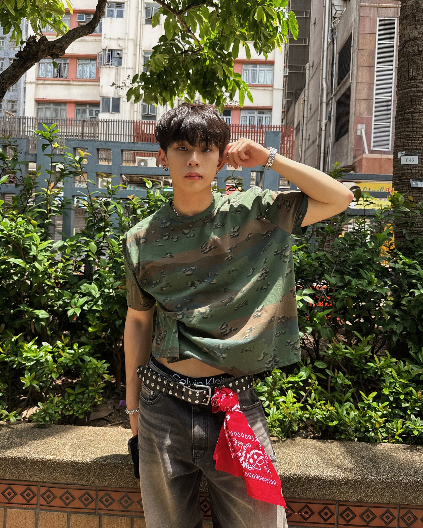 Camo Crop tee