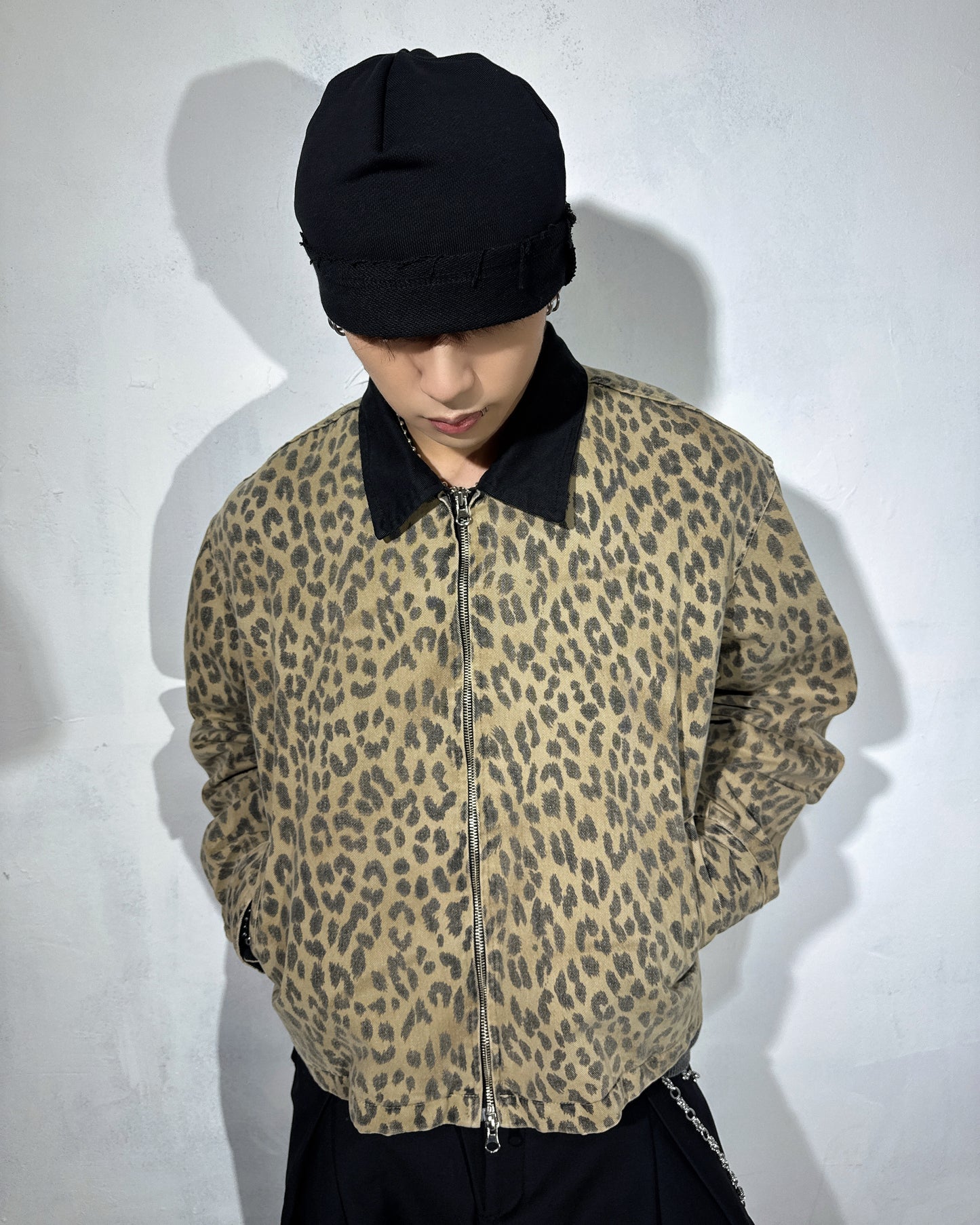 Leopard Print Worker Jacket