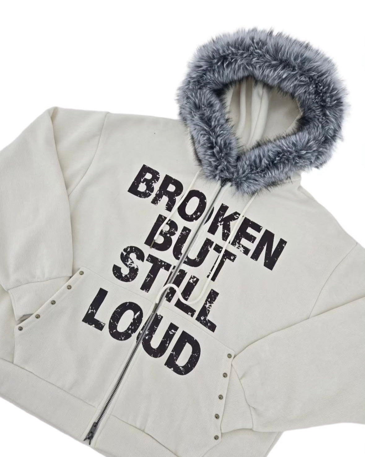 Corduroy Fur Zip Jacket