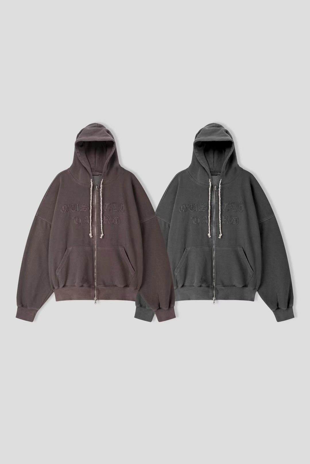 Washed zip up