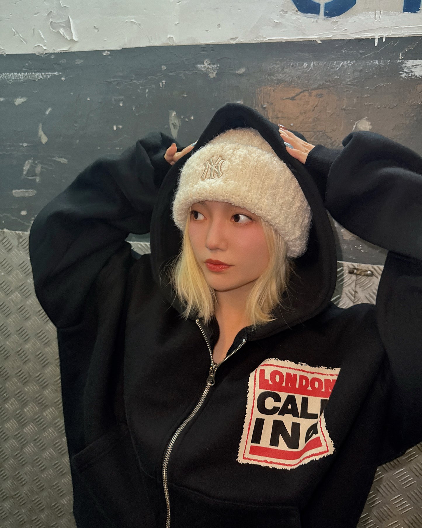 SS26 London Calling Crop Zip Hoodie (no fleece)