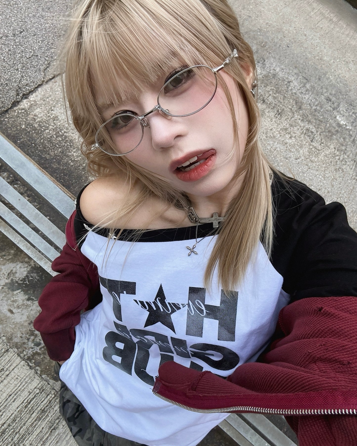 SS26 H.G.C off shoulder long sleeve