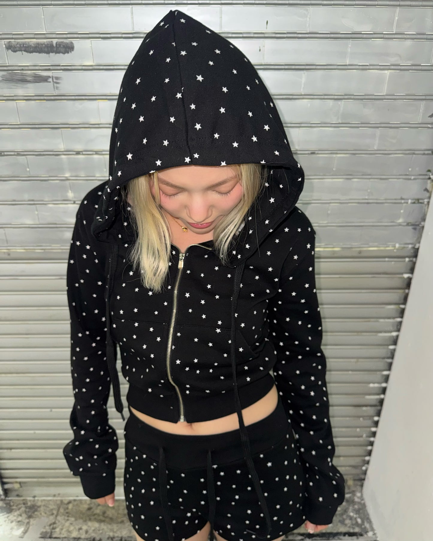 SS26 Star Print Zip Hoodie