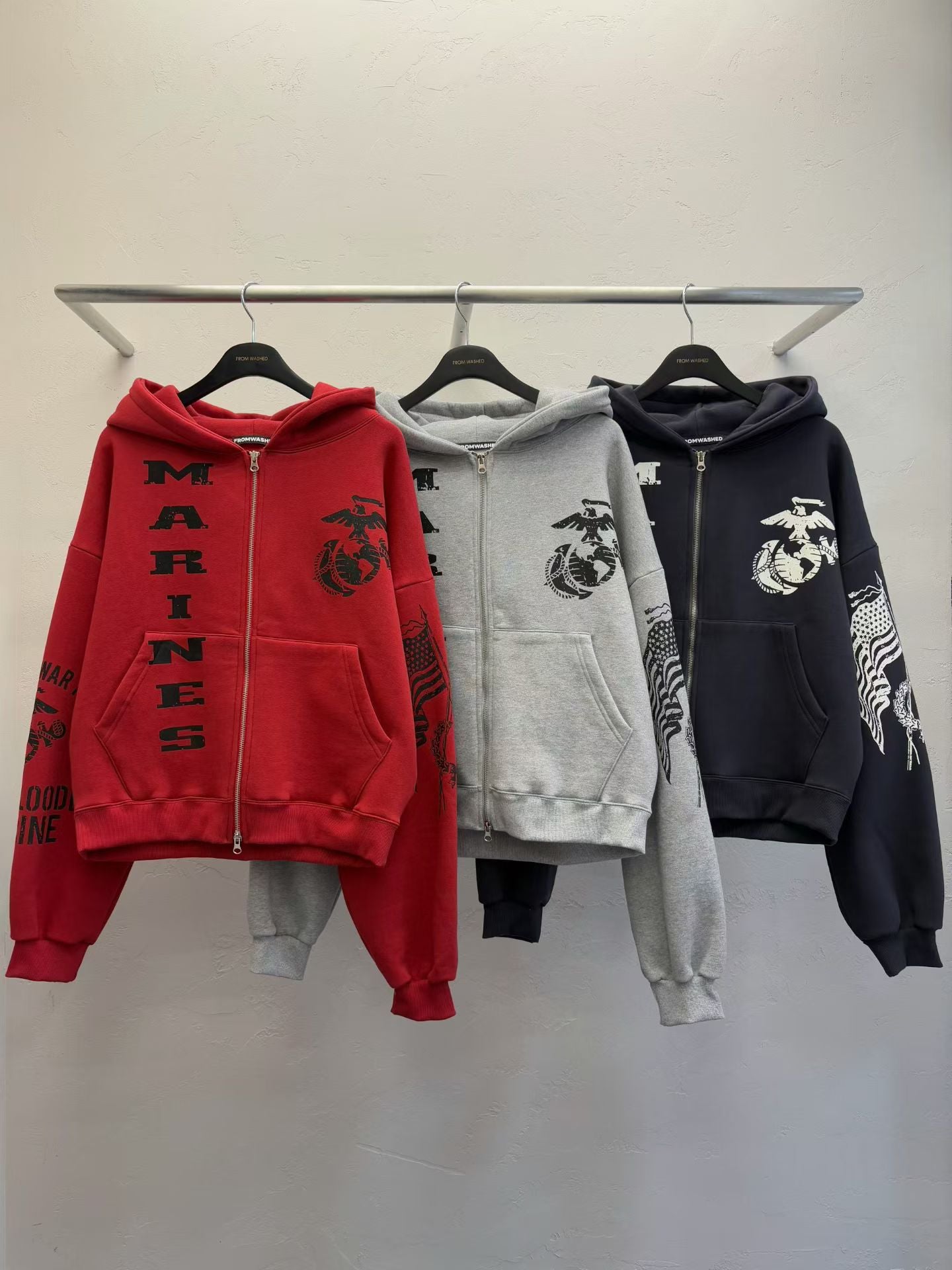 SS 26 Marine Zip Hoodie (no fleece)