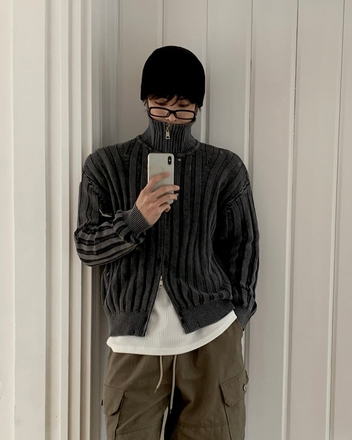 Dirty Work Knit Zip Up
