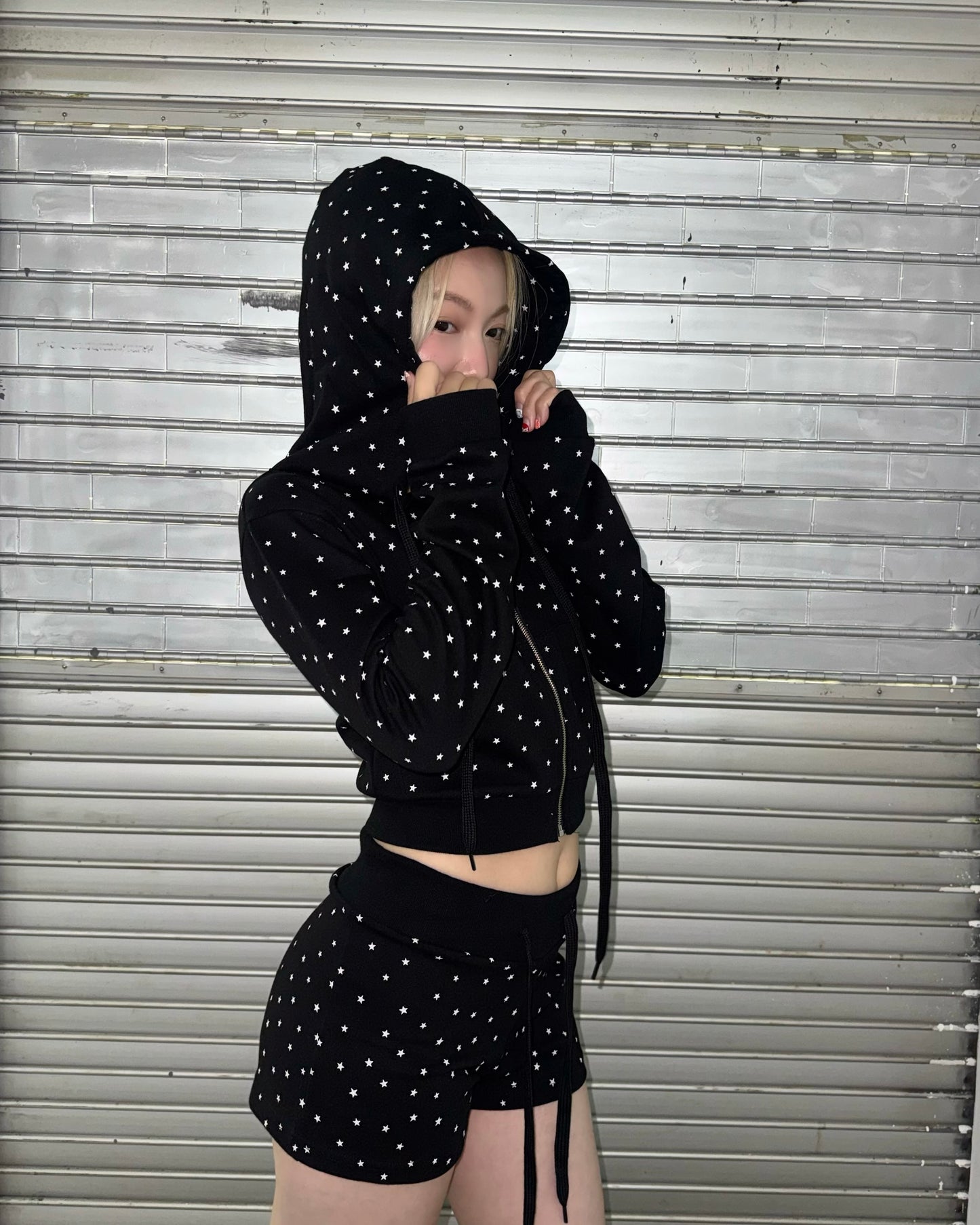 SS26 Star Print Zip Hoodie