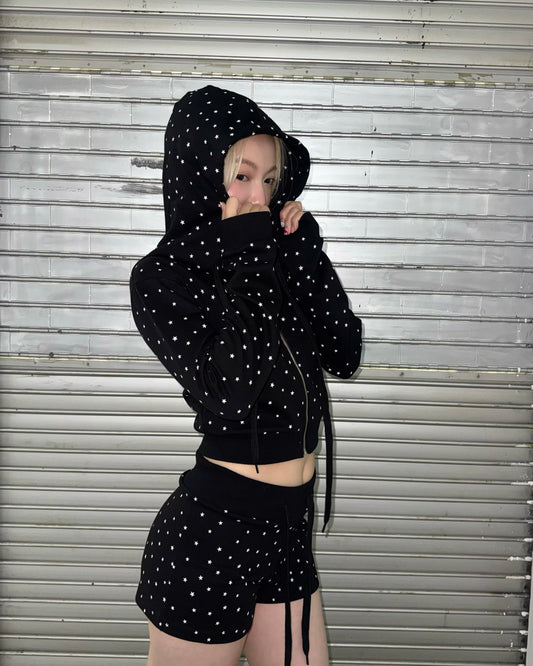 SS26 Star Print Zip Hoodie