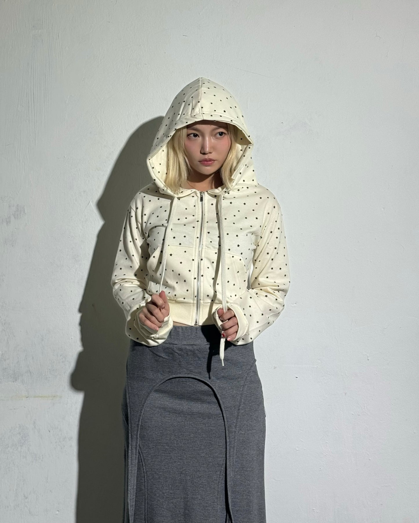 SS26 Star Print Zip Hoodie
