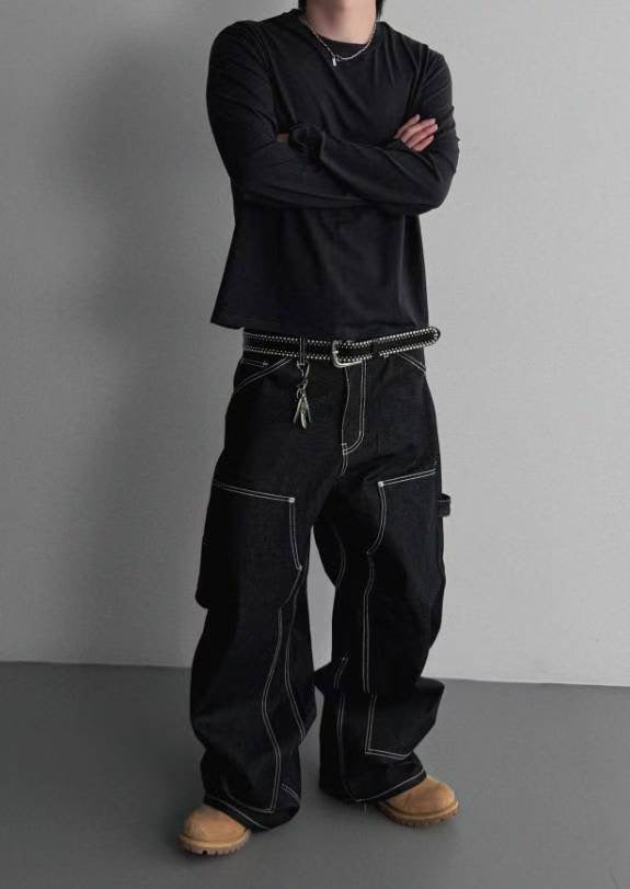 SS26 Double Knee Raw Jeans