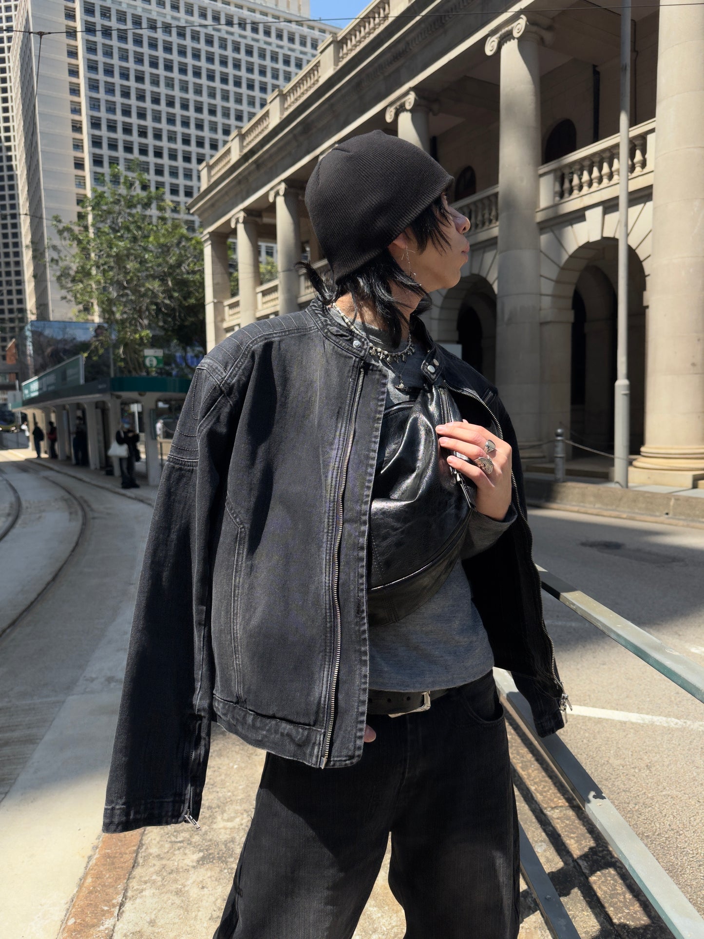 SS26 Biker Denim Jacket