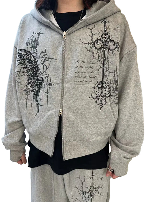 Dracula Holiday Zip Hoodie
