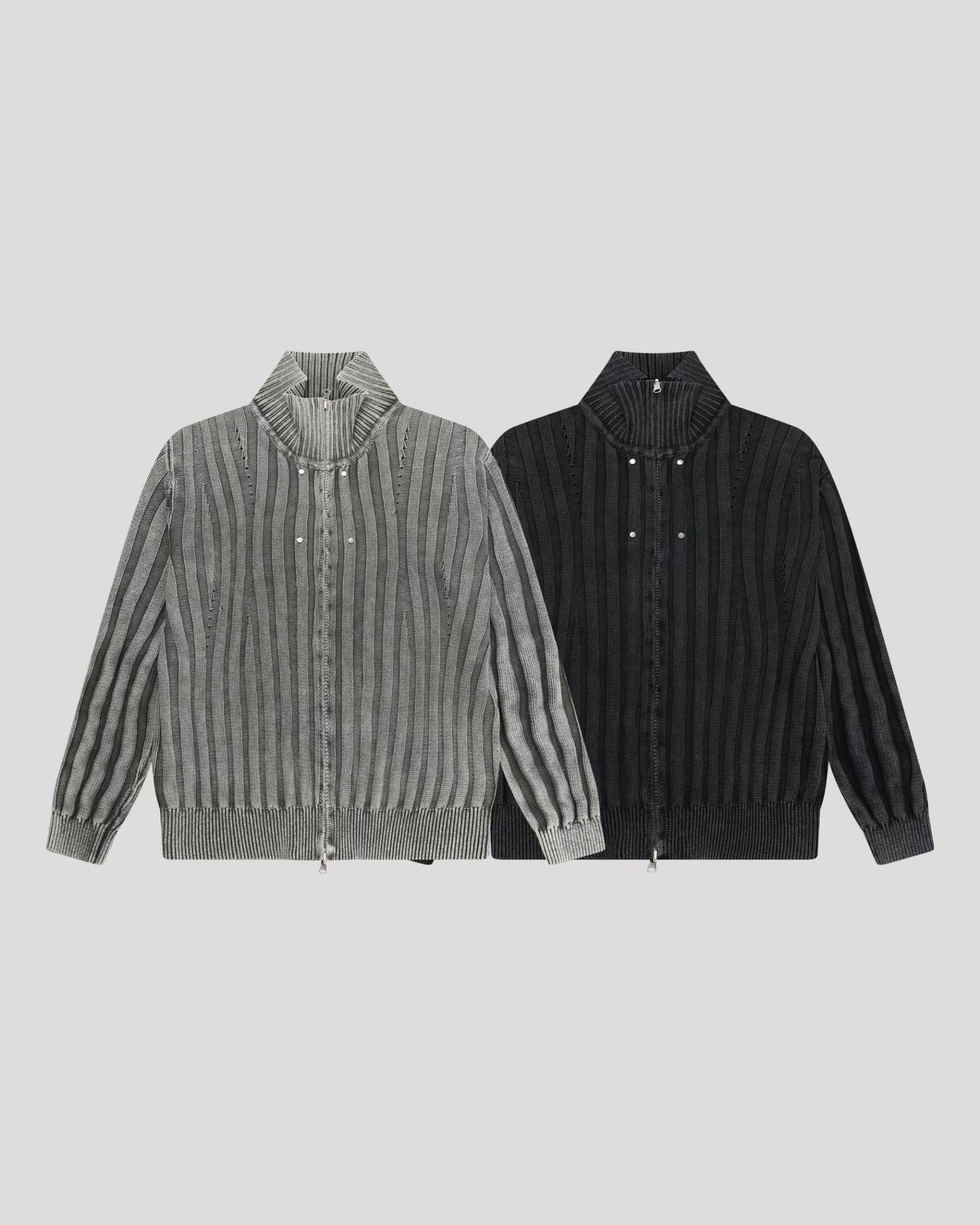 Dirty Work Knit Zip Up
