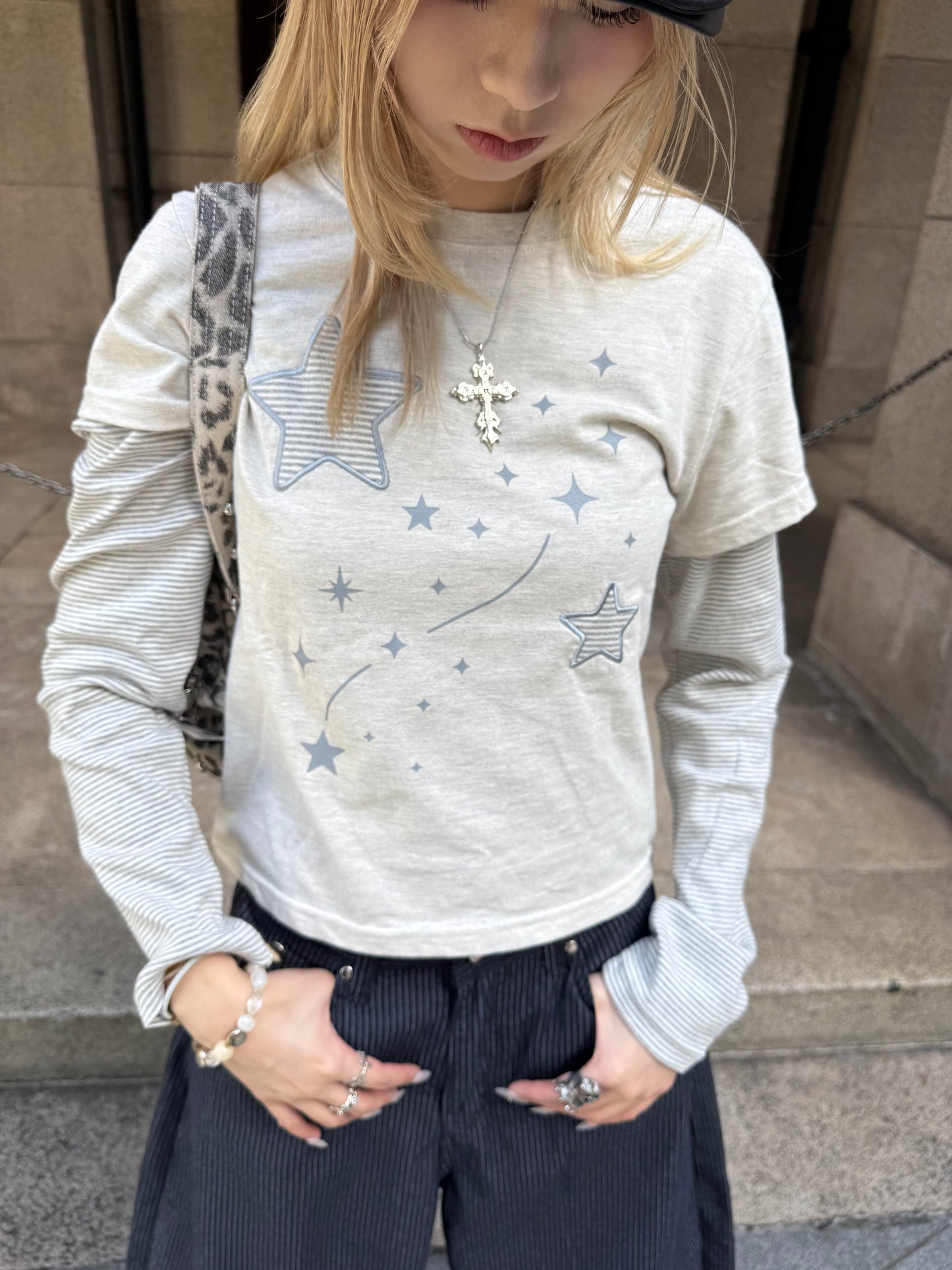 SS26 Star embroidery tee