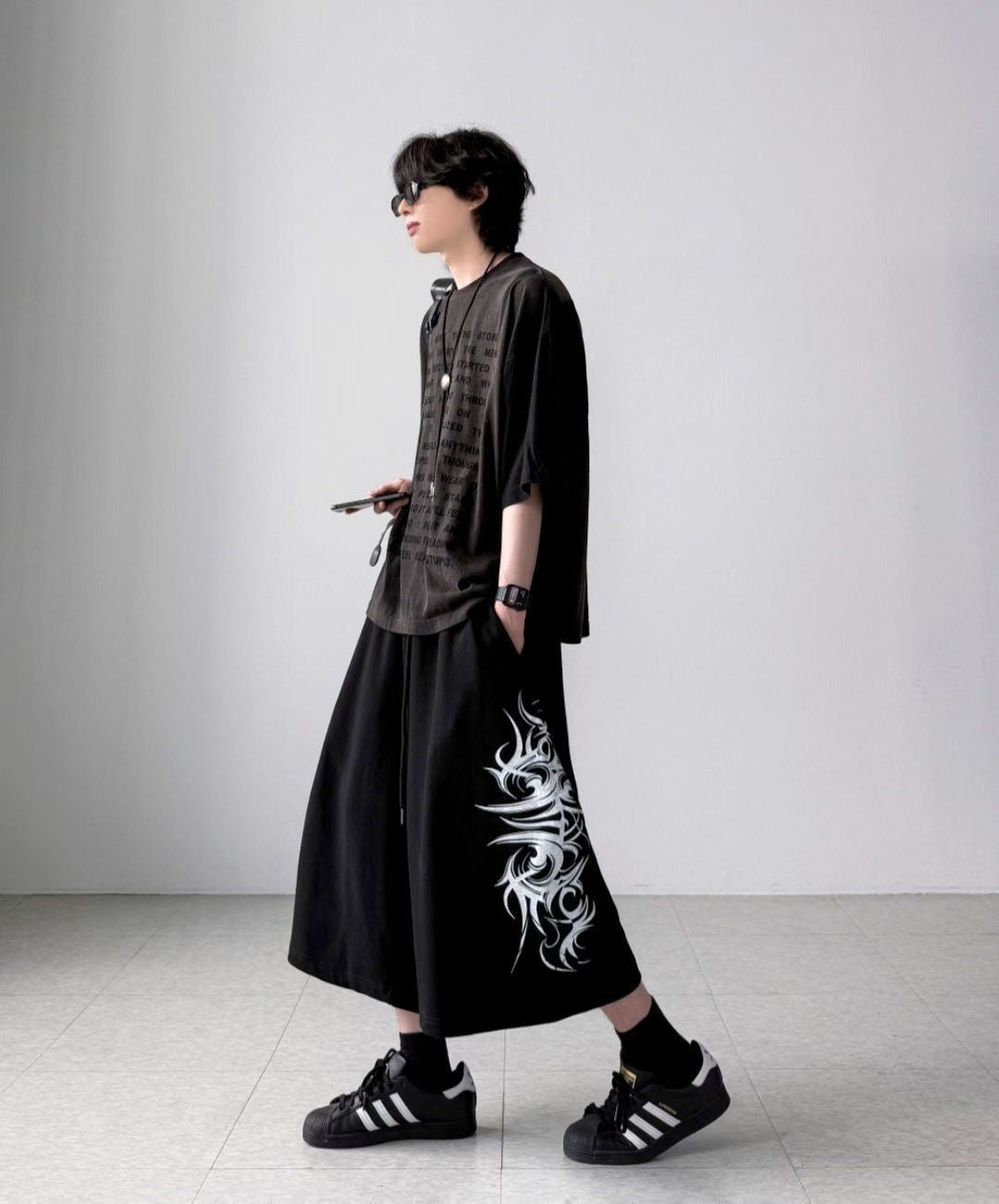 FW 26 Tatoo Graphic Jorts