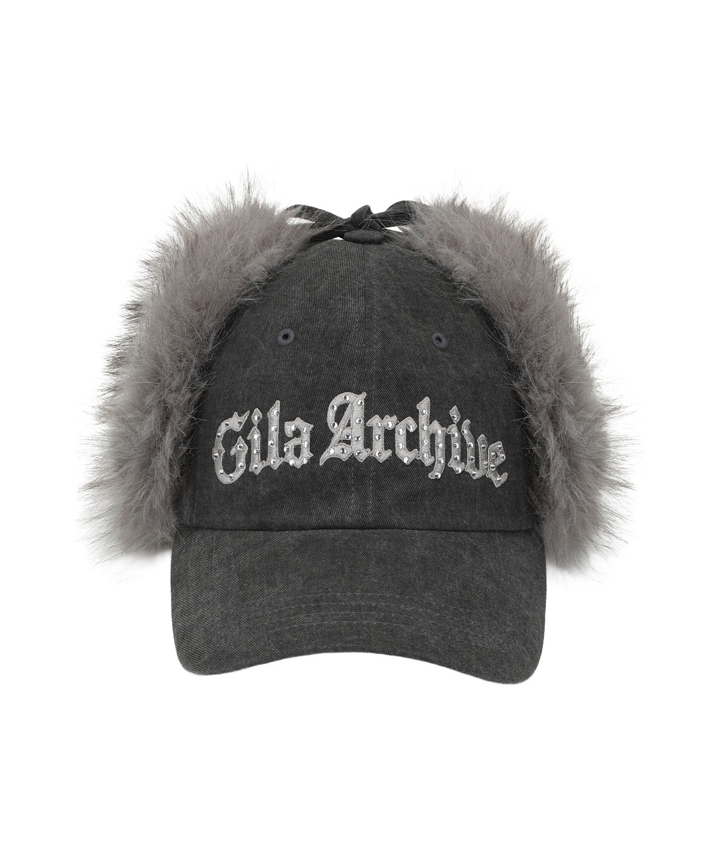 Gila.archive FAUX FUR HOTFIX LOGO EARFLAP CAP