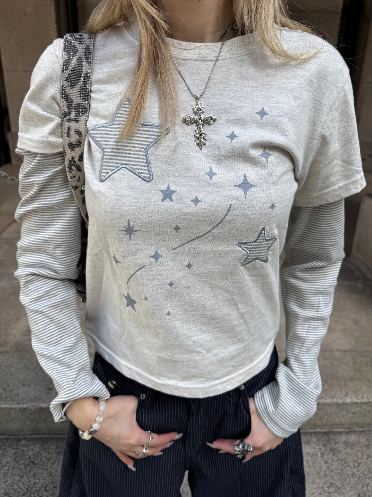 SS26 Star embroidery tee