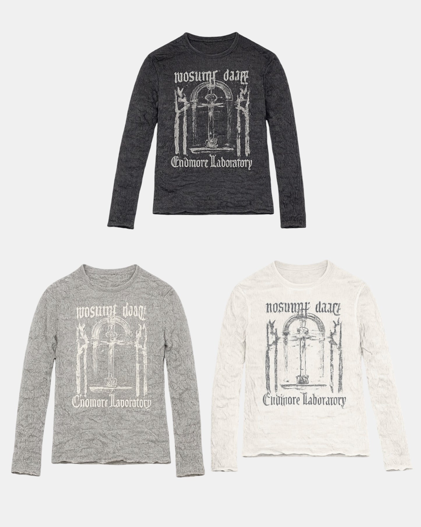 FW 26 Wrinkled Perforated Long Sleeve