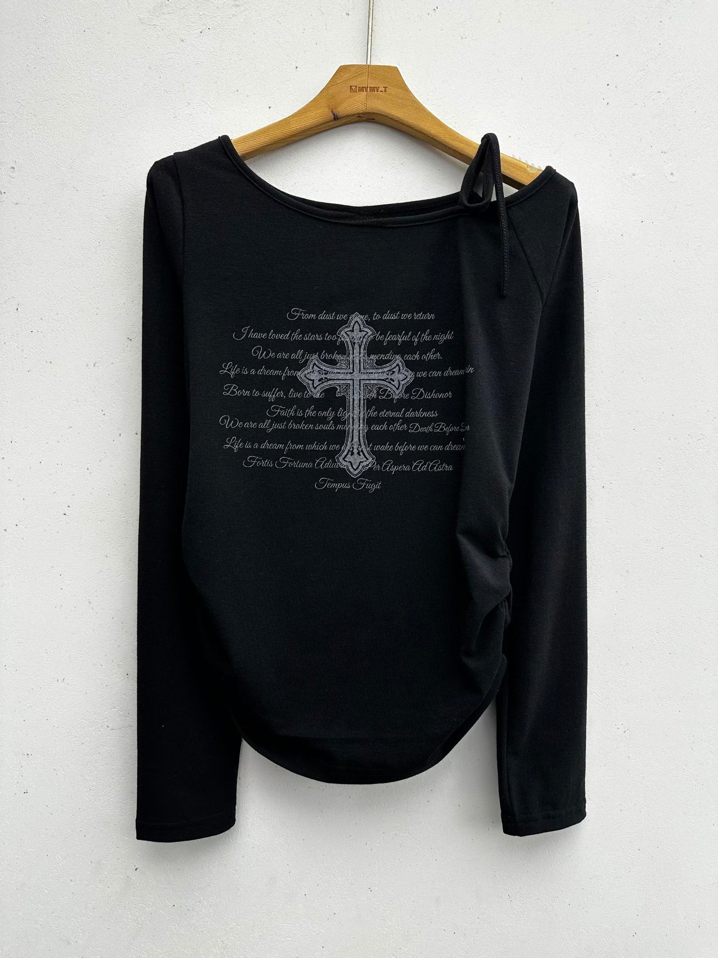 SS26 Cross off shoulder long sleeve