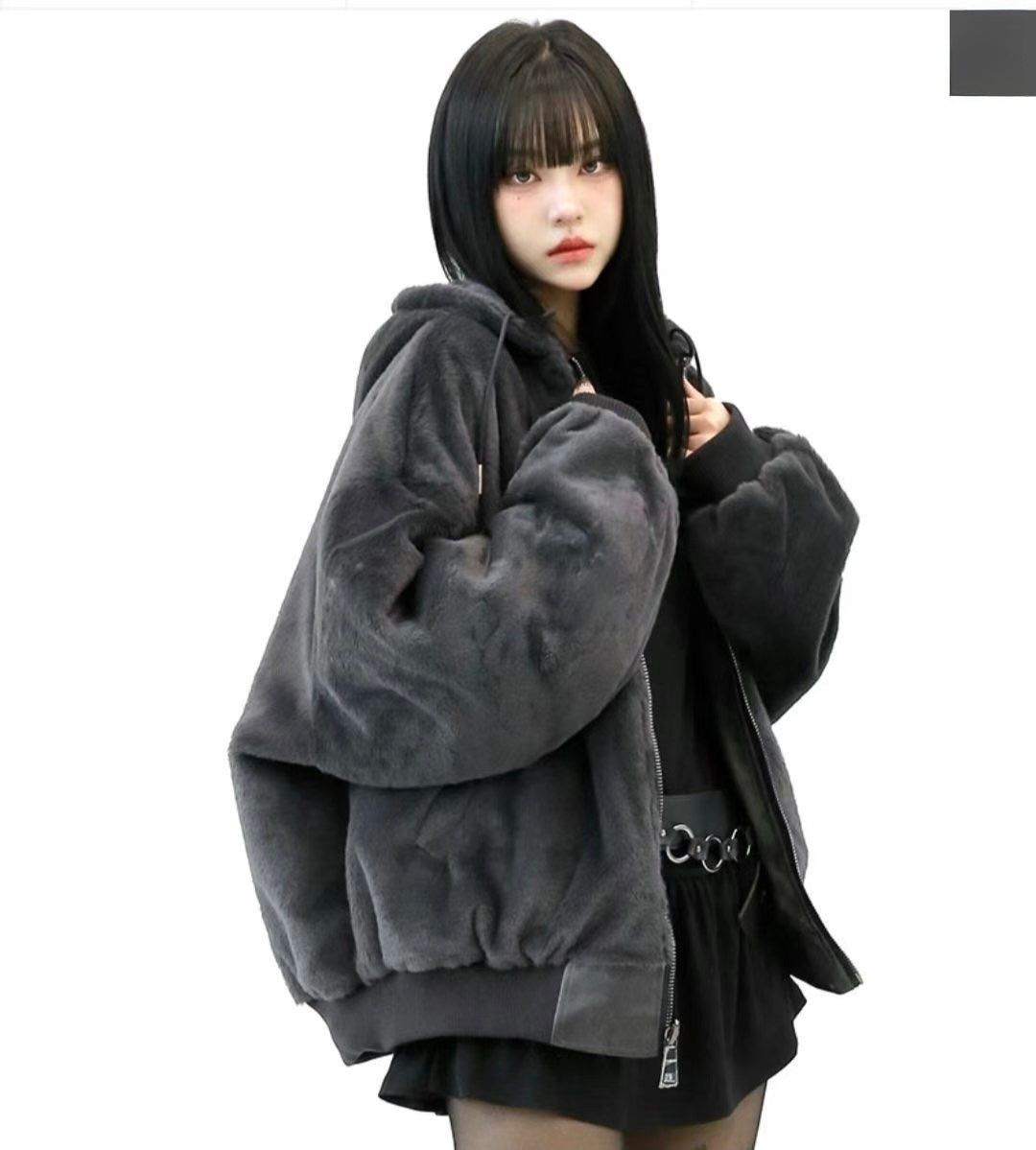 2 Face PVC Leather Jacket