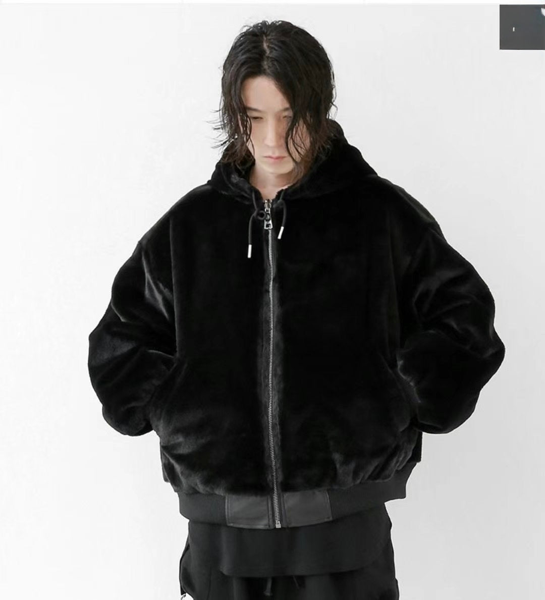 2 Face PVC Leather Jacket