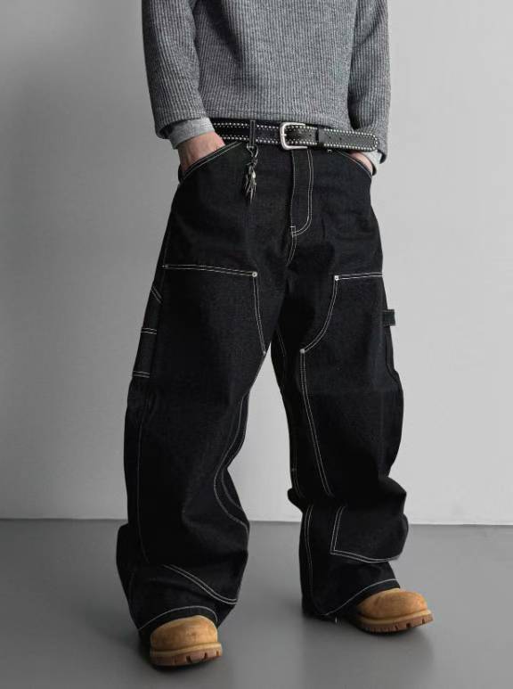 SS26 Double Knee Raw Jeans