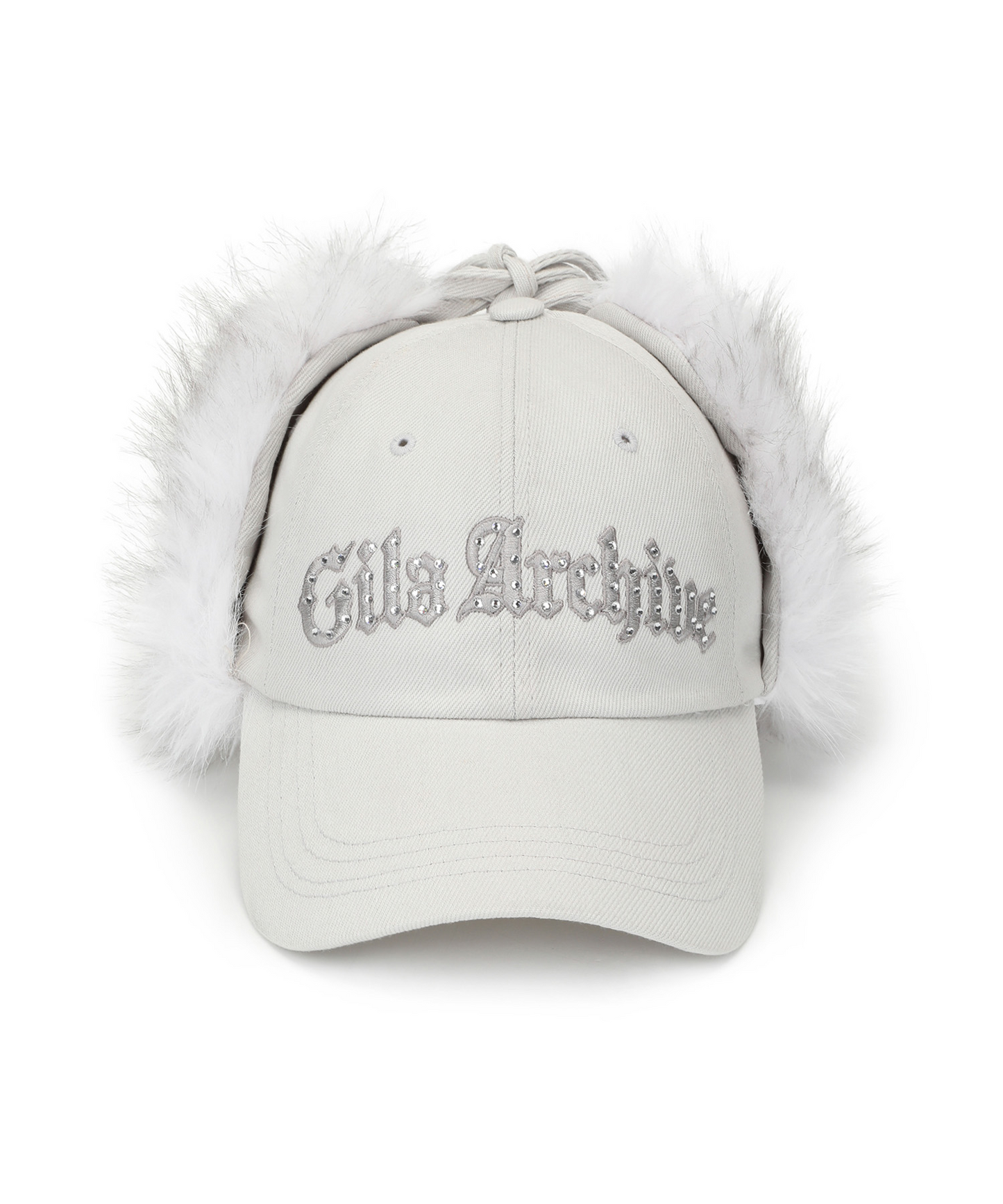 Gila.archive FAUX FUR HOTFIX LOGO EARFLAP CAP