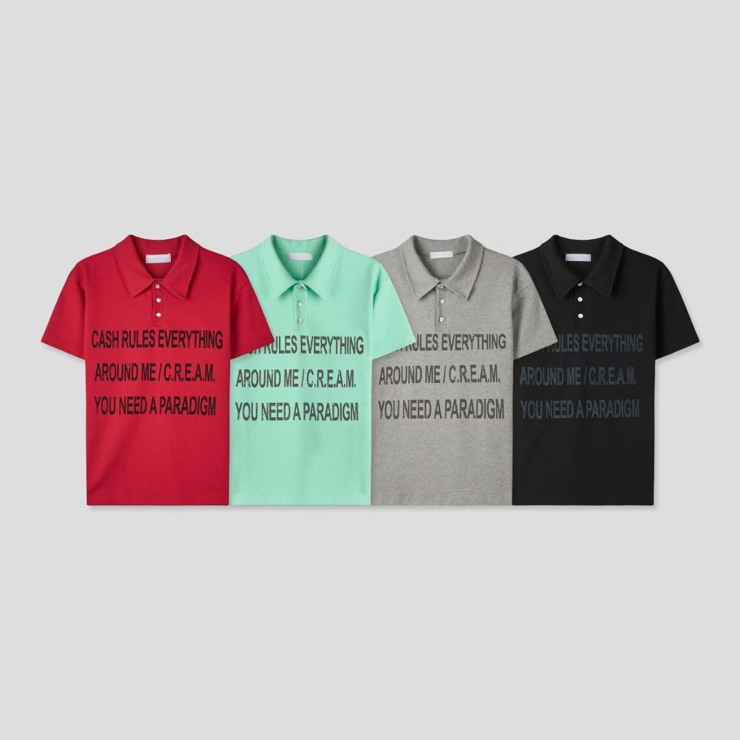 SS26 Slogan Polo Shirt
