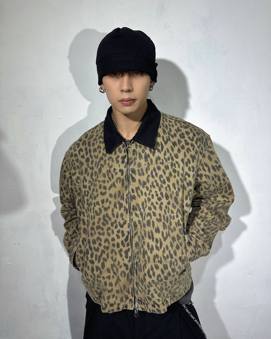 Leopard Print Worker Jacket