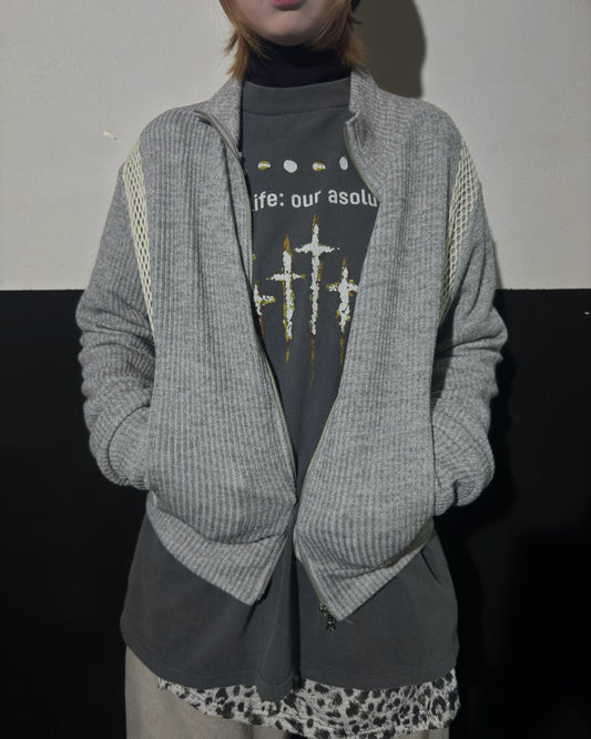 Knit zip up