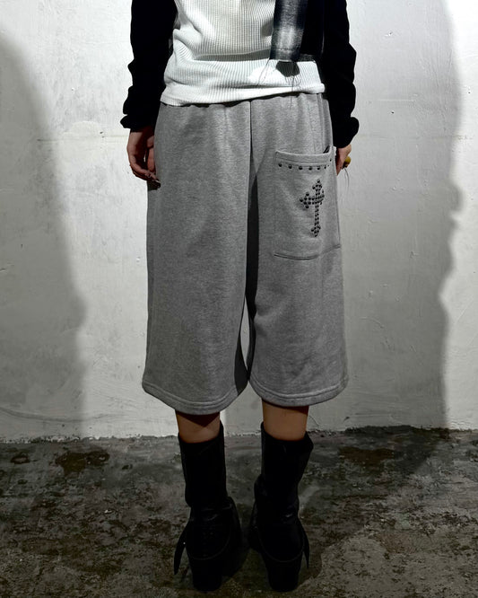 Cross Studs Jorts
