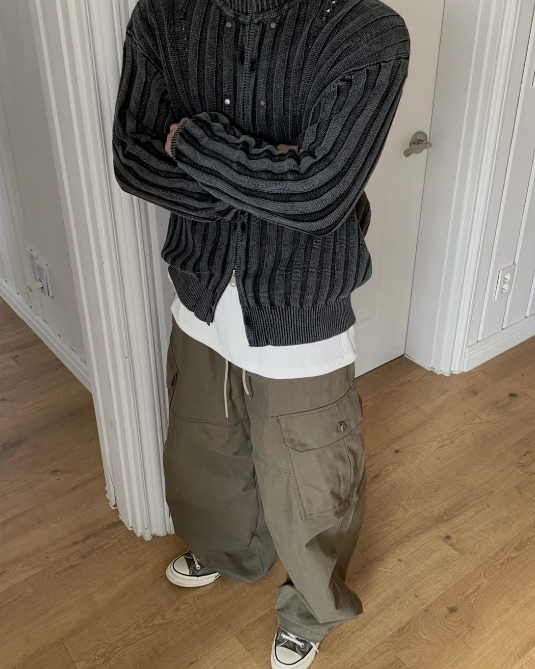 Dirty Work Knit Zip Up