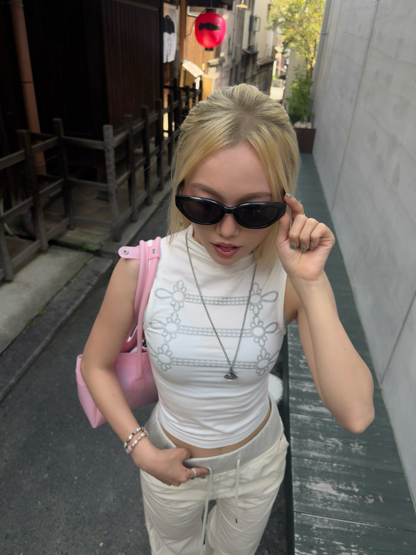 Military Frogging Graphic Tank Top