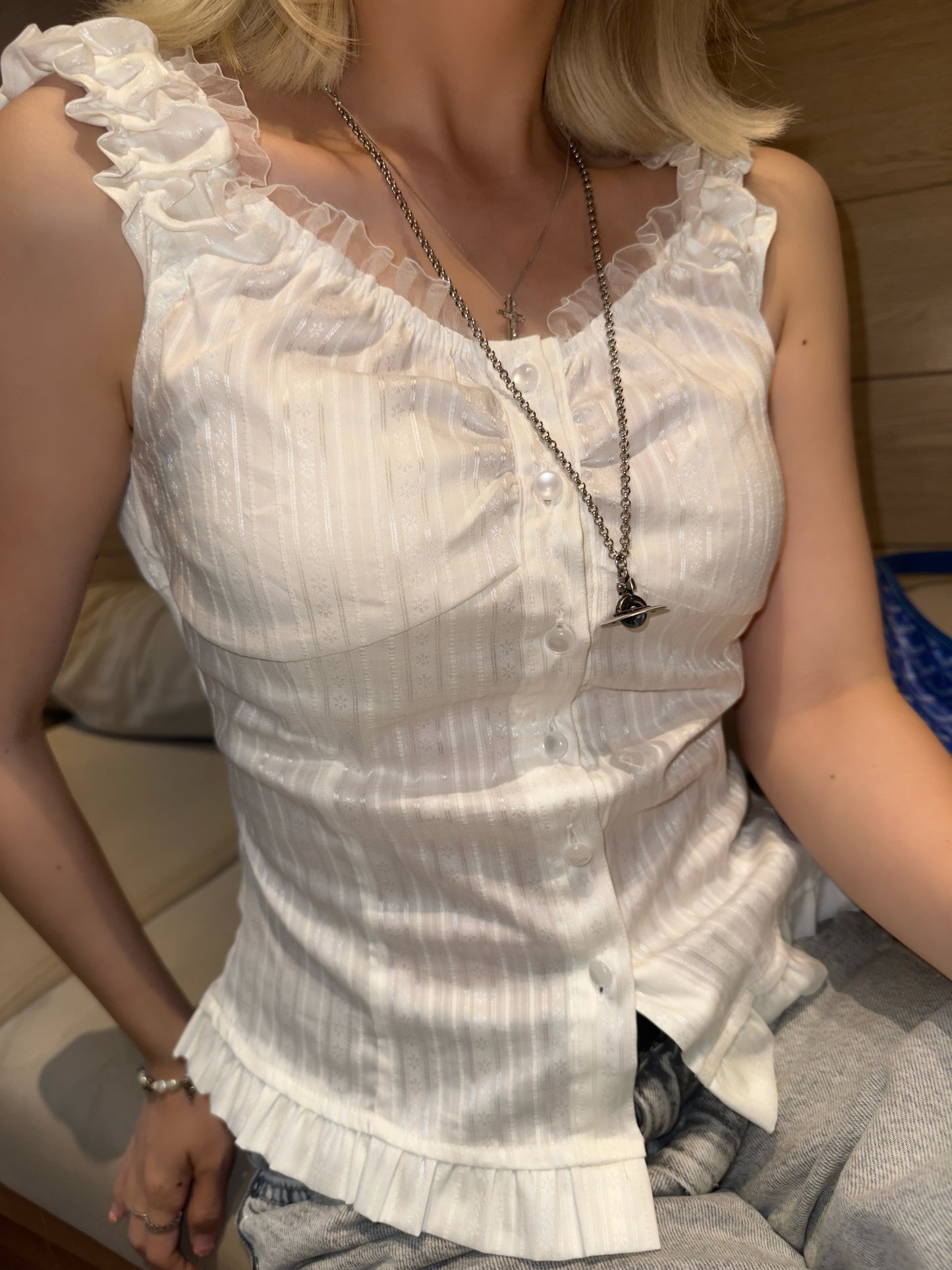 SS26 Lace Puff Top