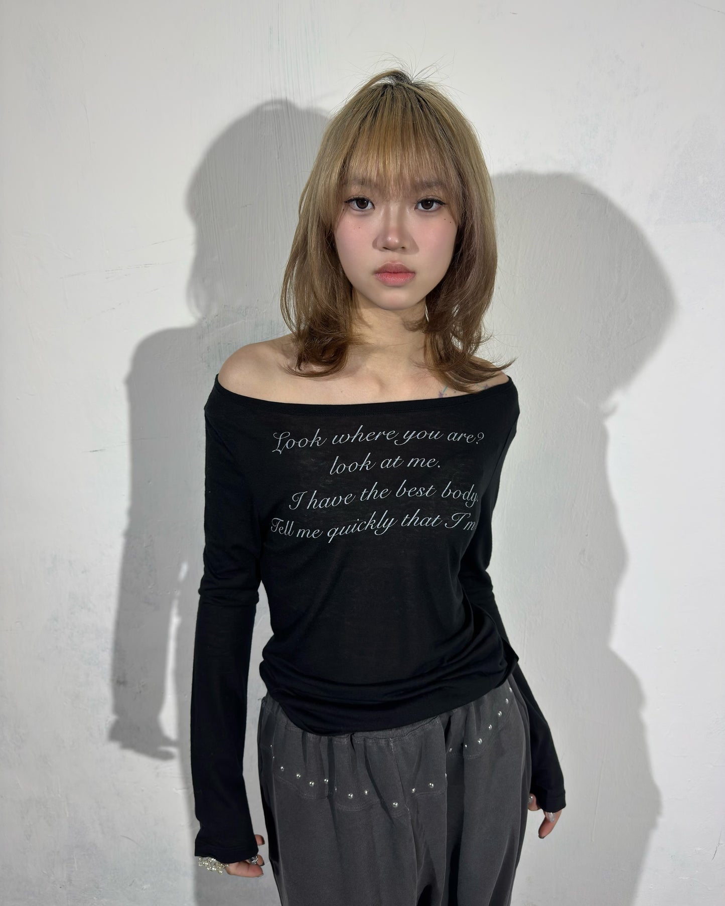 Lyrics off shoulder long Sleeve