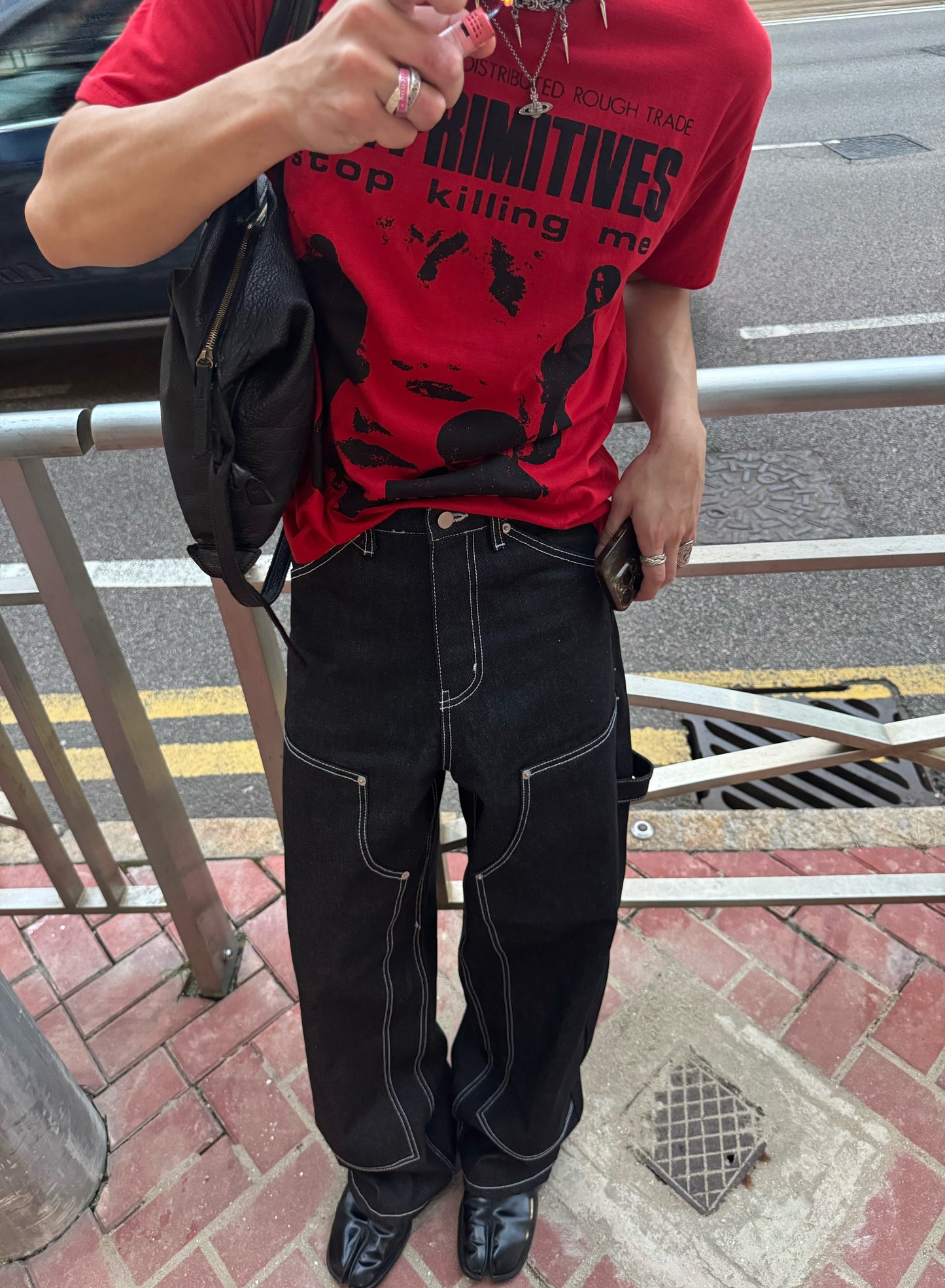 SS26 Double Knee Raw Jeans