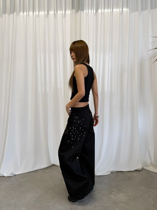 SS26 Embroidery boot cut Pant