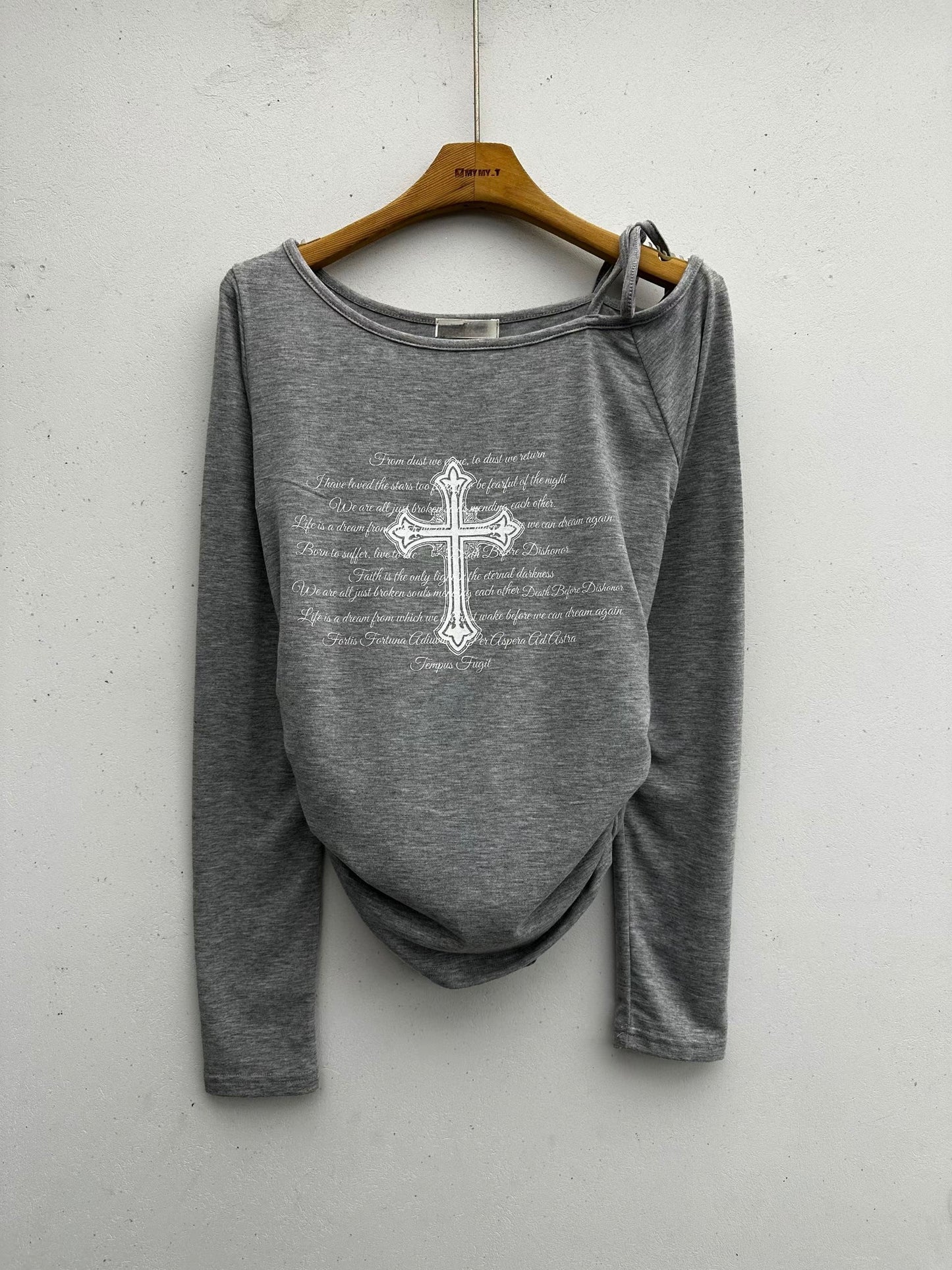 SS26 Cross off shoulder long sleeve