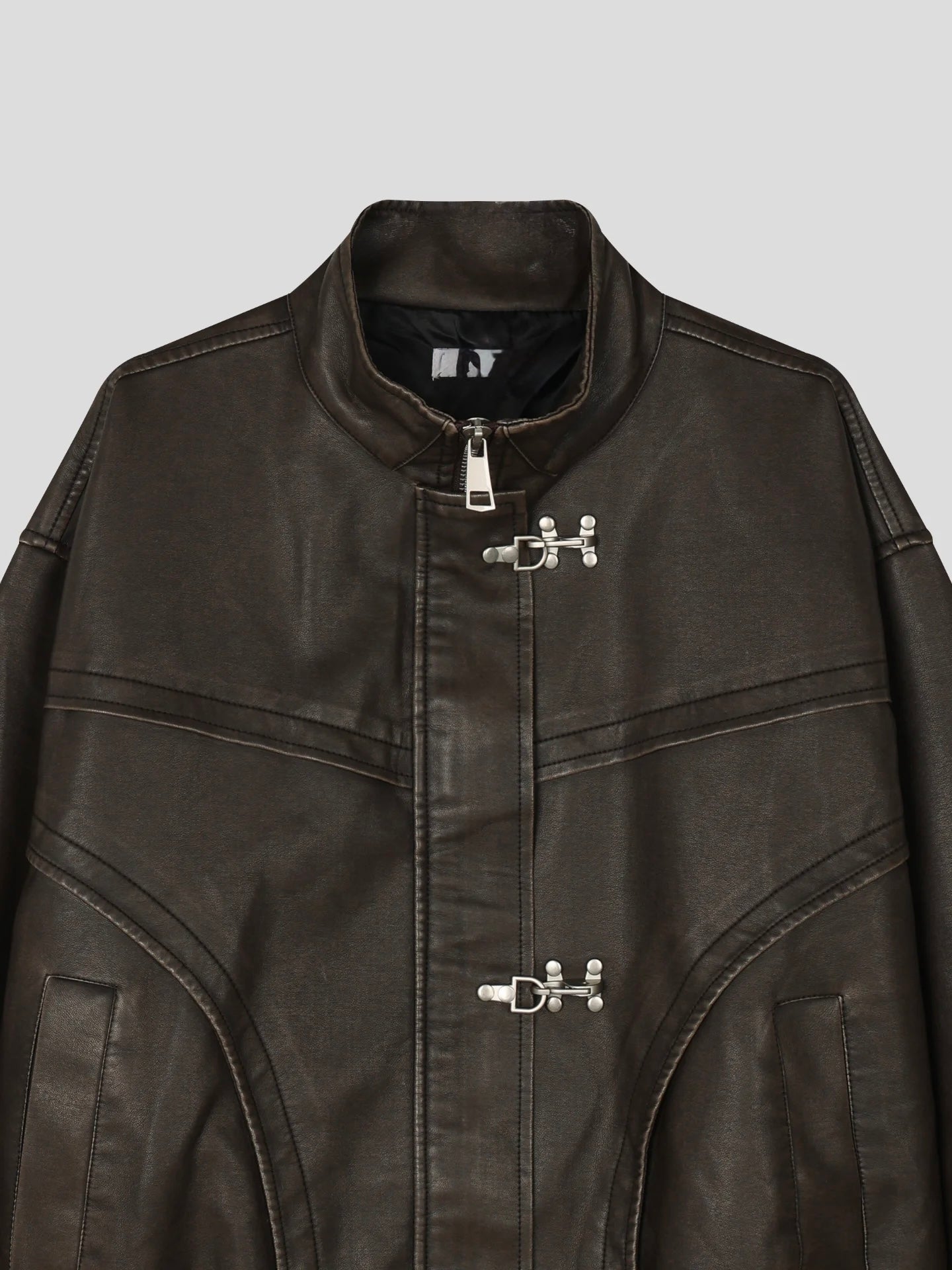 SS26 Fireman Hook leather Jacket 2