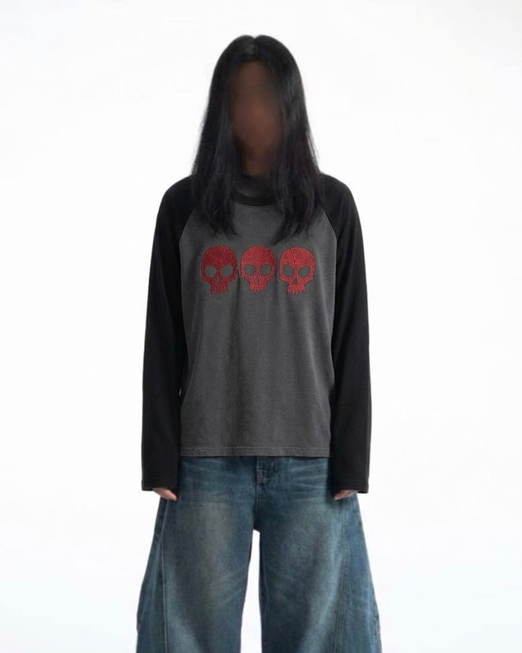 FW 26 Skull Raglan Long Sleeve