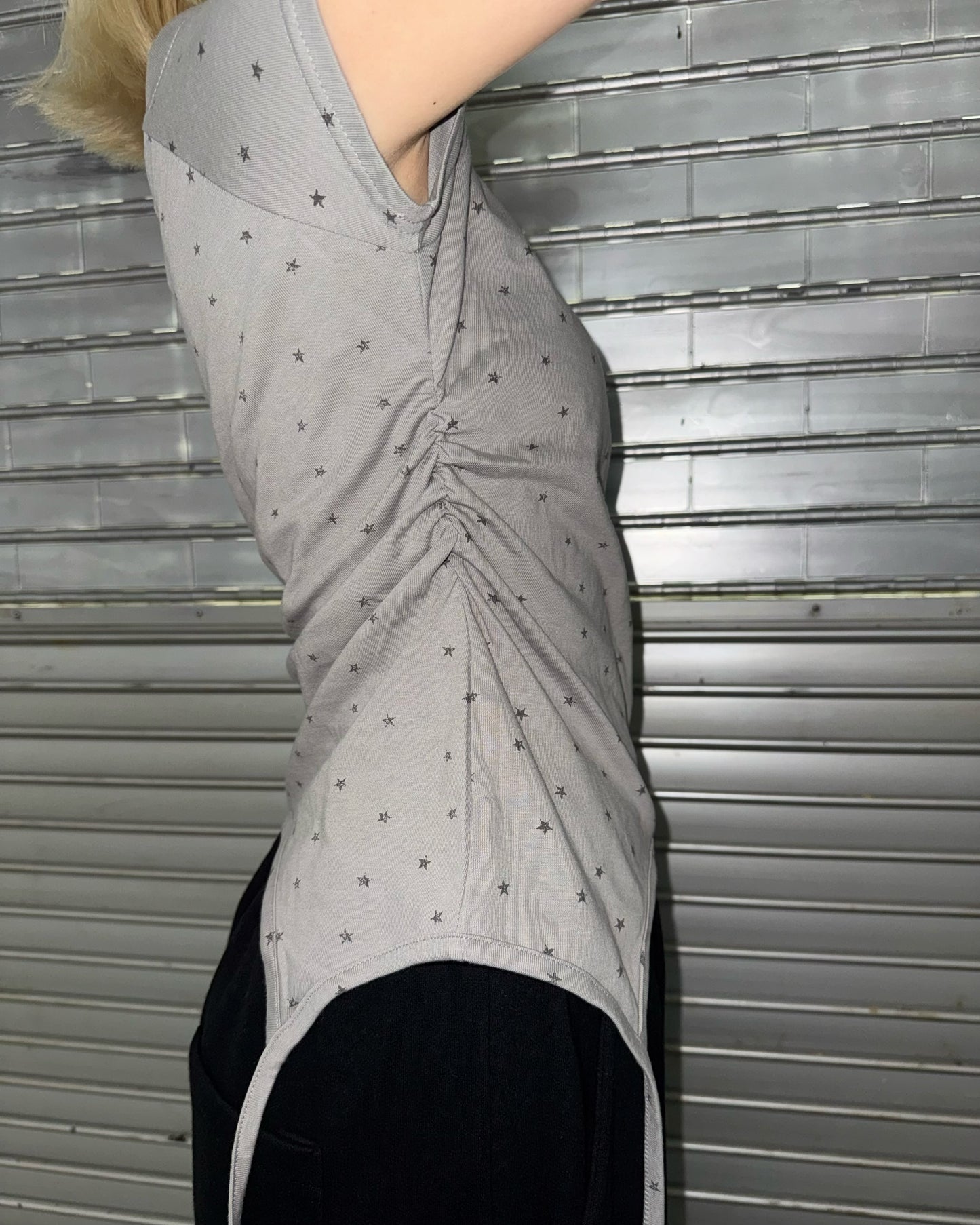 SS26 Star Print Boat Neck Top