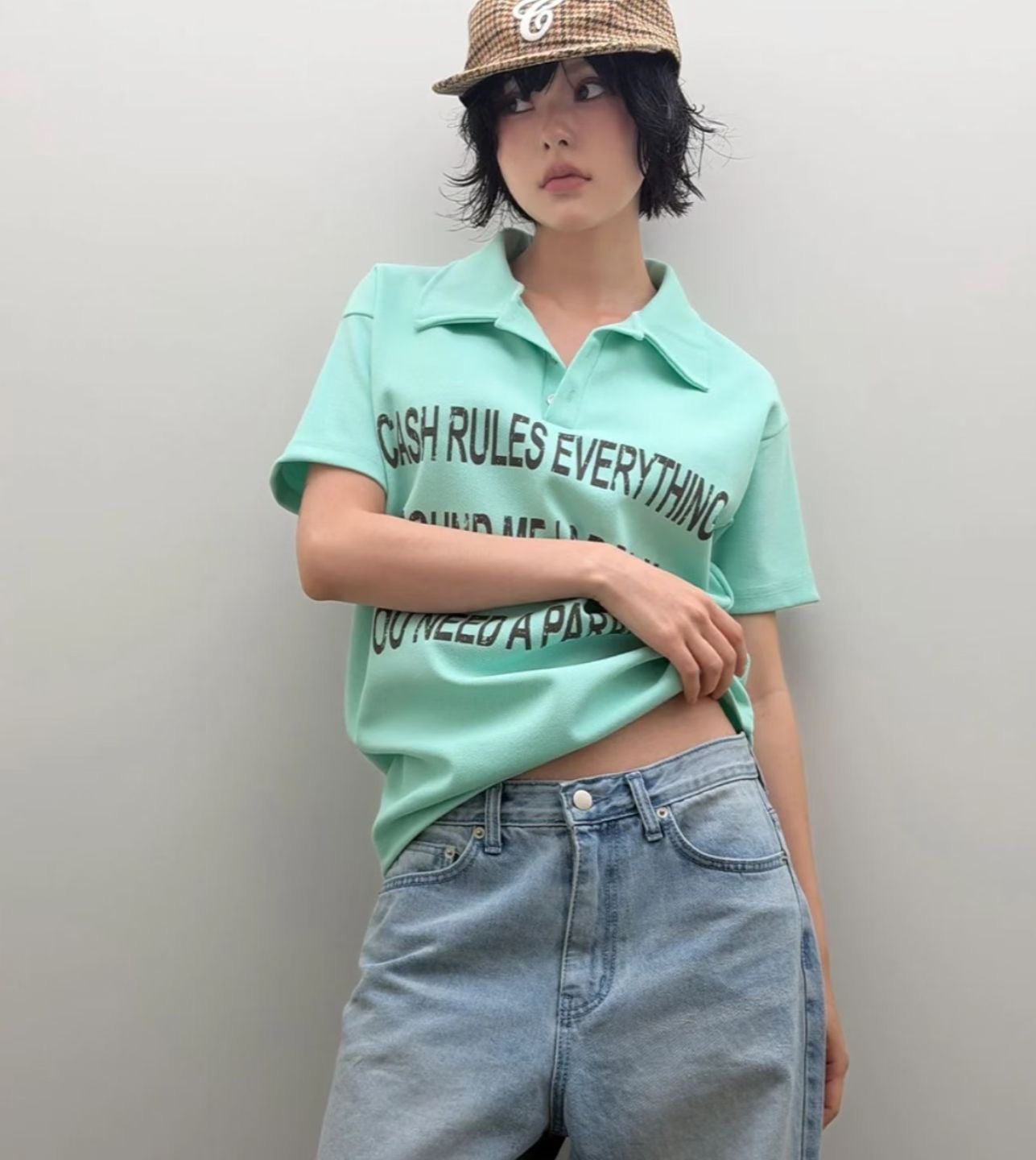 SS26 Slogan Polo Shirt