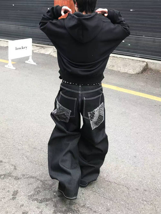 SS26  Bandana Pocket Raw Jeans