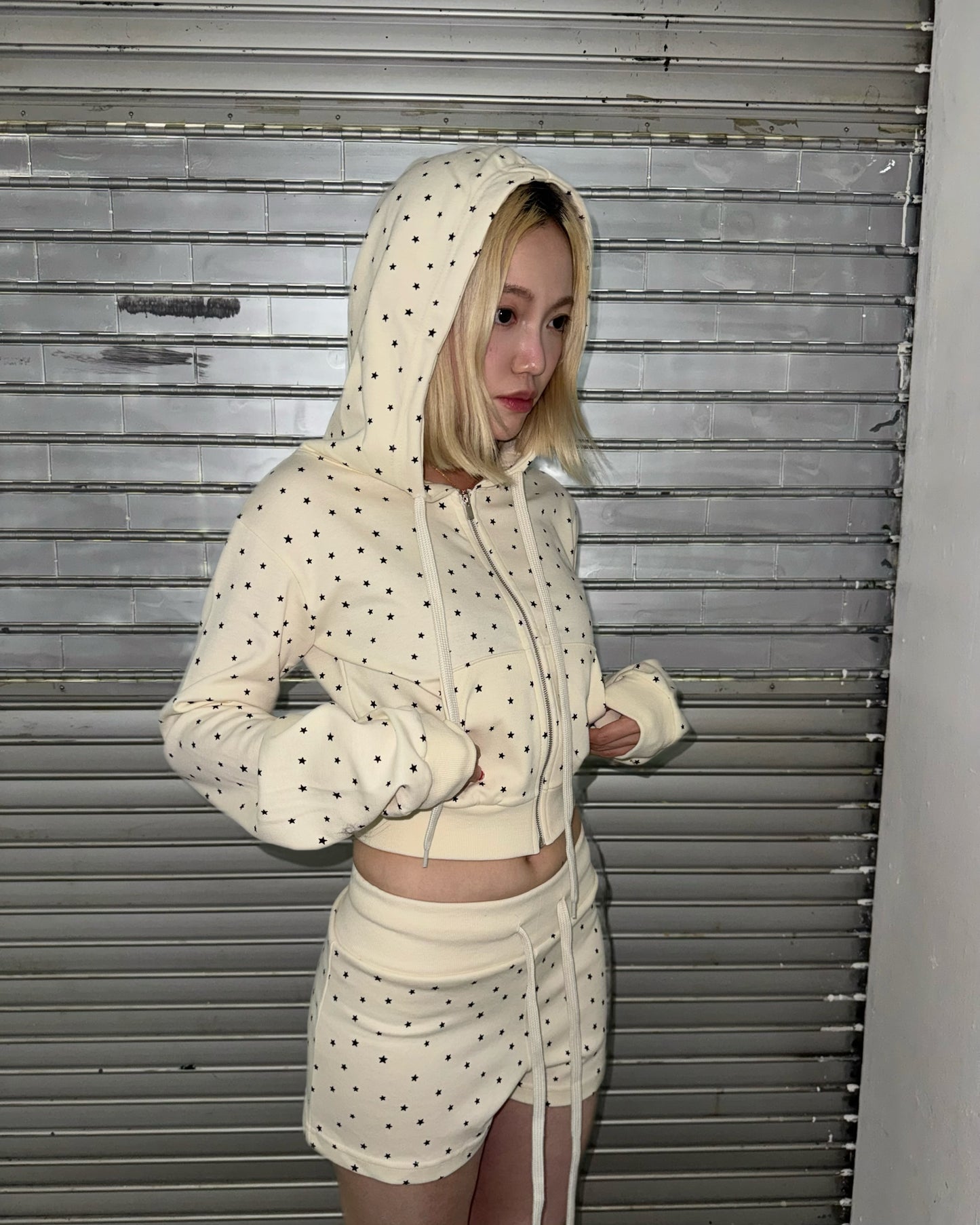 SS26 Star Print Zip Hoodie